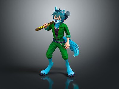 Werewolf Warrior Werewolf Soldier Cartoon Werewolf Animation Werewolf Cartoon Characters 3d model