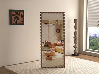 Mid-ancient mirror Full-length mirror Floor mirror 3d model
