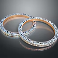 Pair of Exquisite Silver Bracelets With Intricate Pattern Design And Shiny Finish