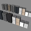 Various Modern Refrigerators With Different Colors And Stylish Designs For Home 3d model