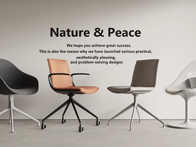 Nature Inspired Peaceful Office Chair Featuring Practical Problem Solving Design And Various Styles 3d model