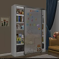 Spacious White Kids Bookshelf Filled With Colorful Children Books Cute Ornaments And Storage Bins