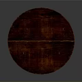 Classic Round Wooden Table With Dark Brown Finish And Four Solid Legs