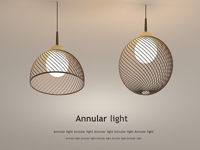 Quiet chandelier rattan chandelier 3d model