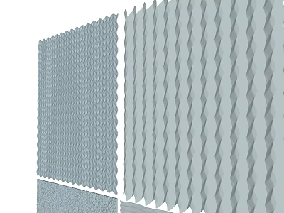 Geometric Patterned Gray Components With Textured Surface And Arranged Structure Design 3d model