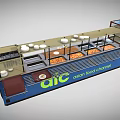 Display Shelves For AFC Asian Food Channel With Multiple Tiers And Food Items