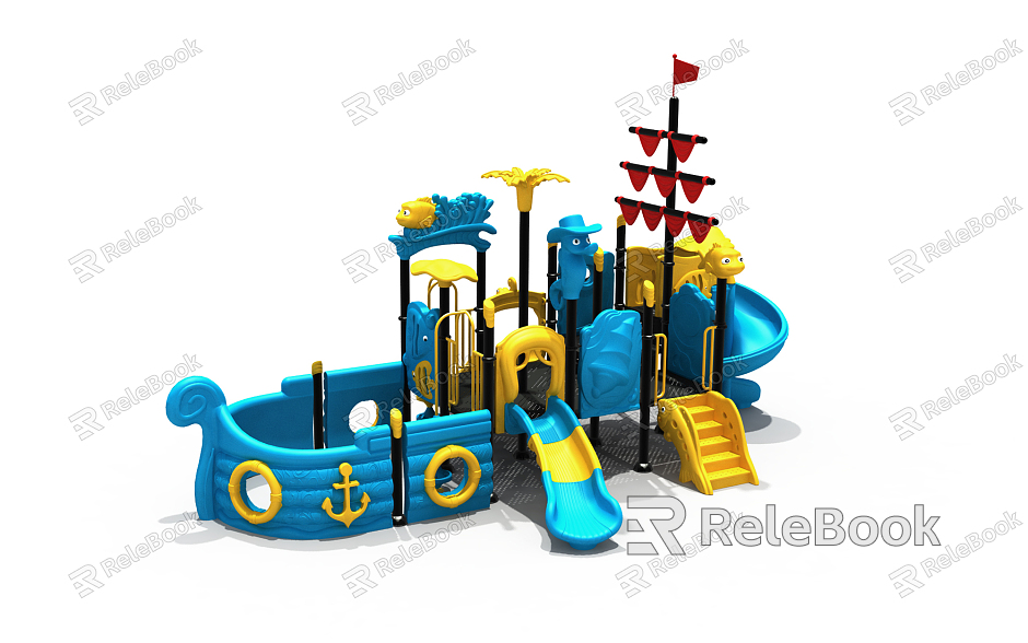 Modern slide amusement equipment model