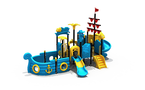 Modern slide amusement equipment 3d model