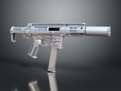 modern rifle semi-automatic rifle combat rifle 3d model