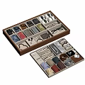 Jewelry Cabinet with Multiple Compartments for Organizing Watches Ties Cufflinks and Accessories
