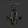 Advanced Gray Spacecraft With Yellow Details Wings And Engines For Futuristic Cosmic Exploration