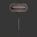 Vintage Brass Padlock for Household Security Featuring Classic Design and Key