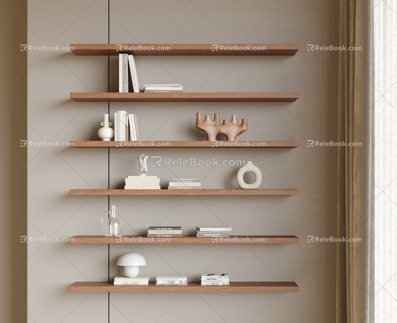 Jewelry Ornaments Combination Storage Rack Books Books 3d model