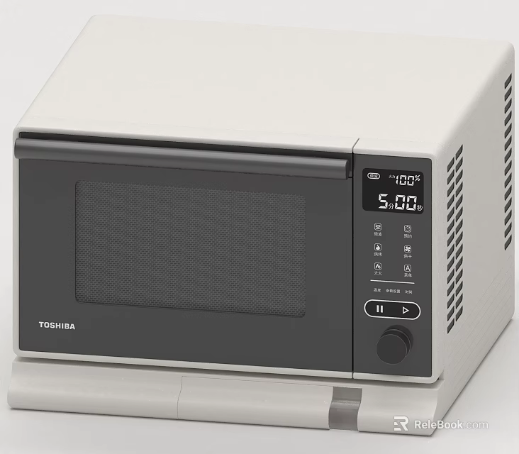 Toshiba Microwave Oven Kitchen Appliance With Digital Display And Control Panel 3d model 