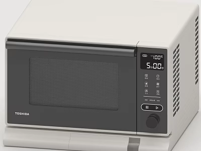Toshiba Microwave Oven Kitchen Appliance With Digital Display And Control Panel 3d model