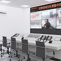 Modern Monitoring Room Kunming Armed Police Command War Room 3d model