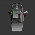 Back to the Future Movie Characters With DeLorean Time Machine And Einstein Dog Standing Beside