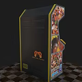Retro game machine street cabinet 3d model