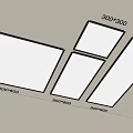 Integrated lamp Integrated recessed lamp White lamp film and simple ceiling lamp Simple ceiling lamp Narrow side ceiling lamp 3d model