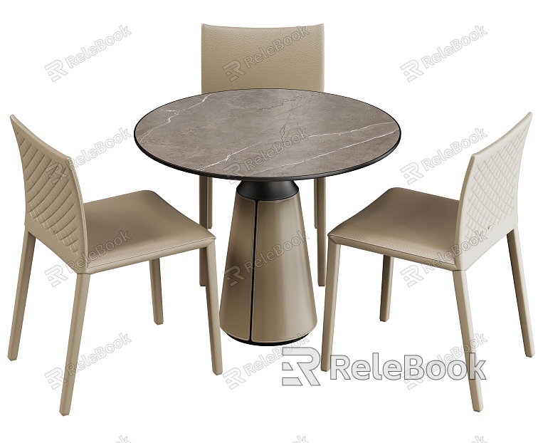 Modern leisure table and chair combination model