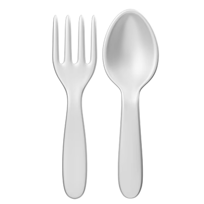Stainless Steel Kitchen Utensils Set Featuring Fork And Spoon For Daily Use 3d model