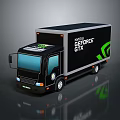 Black Commercial Truck Exterior With NVIDIA GeForce GTX Text And Green Logo