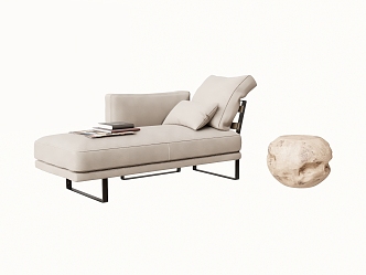 Modern chaise longue simple chaise longue 3d model