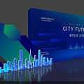 Great Leap City Future Urban Life Design With Modern Silhouettes And Blue Tones