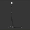 Modern Metal Floor Standing Speaker With Tripod Base And Wired Connection Design