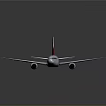 Detailed Emirates Airplane Model With White Body And Colored Tail Design