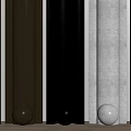 Metallic Decorative Components With Brown Black Silver Vertical Columns And Spherical Balls 3d model