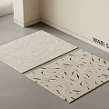 Modern Cream Style Carpet Combination Black and White Carpet Plush Carpet 3d model