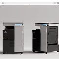 Two Professional Modern Multifunctional bizhub Office Equipment With Digital Display And Drawers