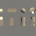 Modern Textured Wall Lamps in Various Shapes with Warm Light and Decorative Design