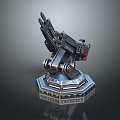 laser tower turret turntable sci-fi tower defense game tower defense sci-fi turret game turret game turret 3d model