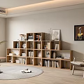 Bookcase Bookshelf Ornaments Book Decorative Cabinet 3d model