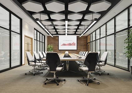 Modern Conference Room 3d model