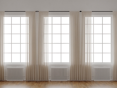Curtain drawing Roman curtain 3d model