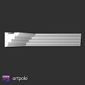 Stacked Construction Components With Layered Design And Smooth Gray White Surface