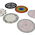 Stylish Round Rugs With Various Patterns And Colorful Designs For Home Decor