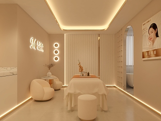 Modern spa cream beauty room beauty room beauty 3d model