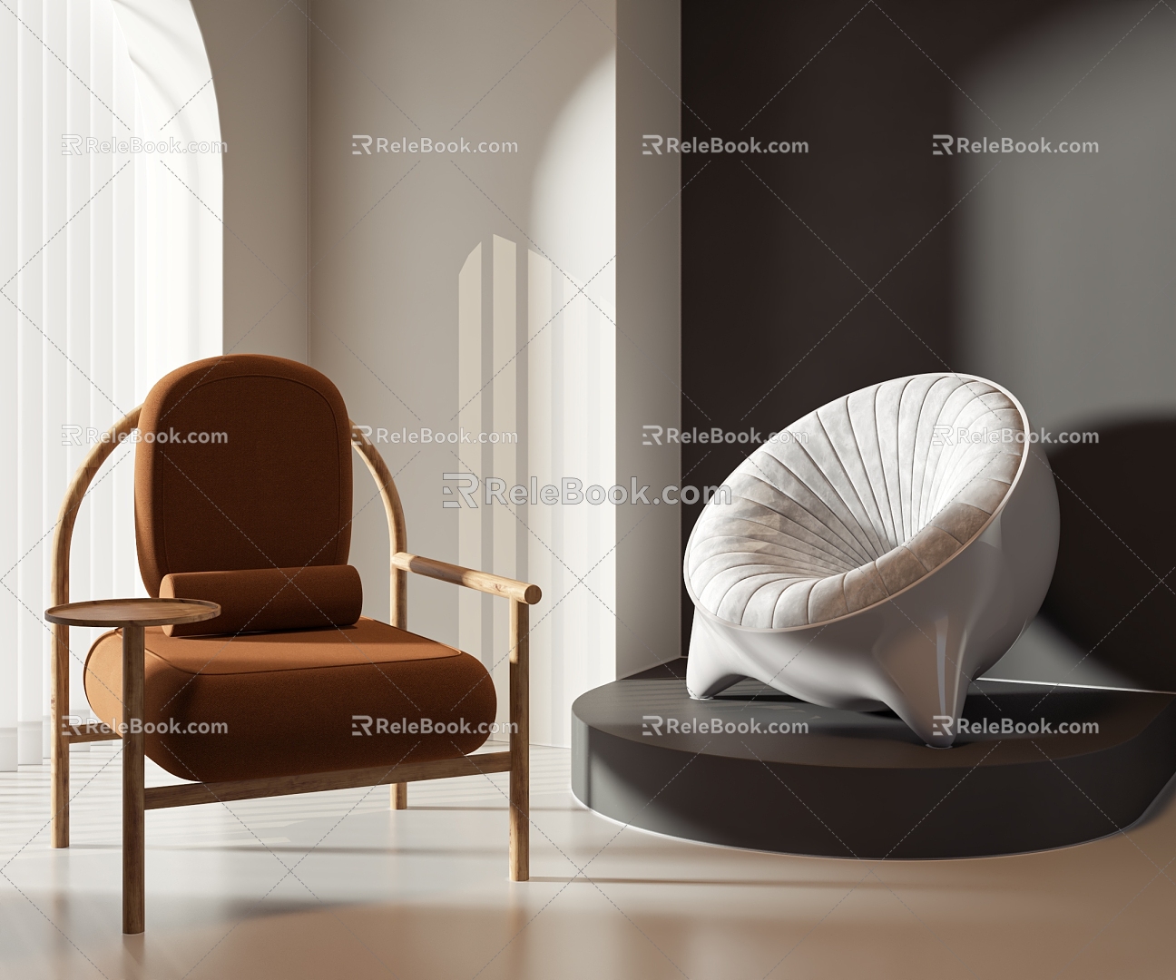 modern leisure chair 3d model