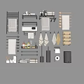 Modern Bathroom Accessories With Towel Racks Shelves Towels Toiletries And Holders