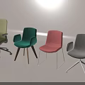 Colorful Office Chairs With Armrests And Diverse Base Designs For Workspace