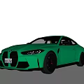 Green BMW M4 Coupe With Sporty Design And Black Alloy Wheels