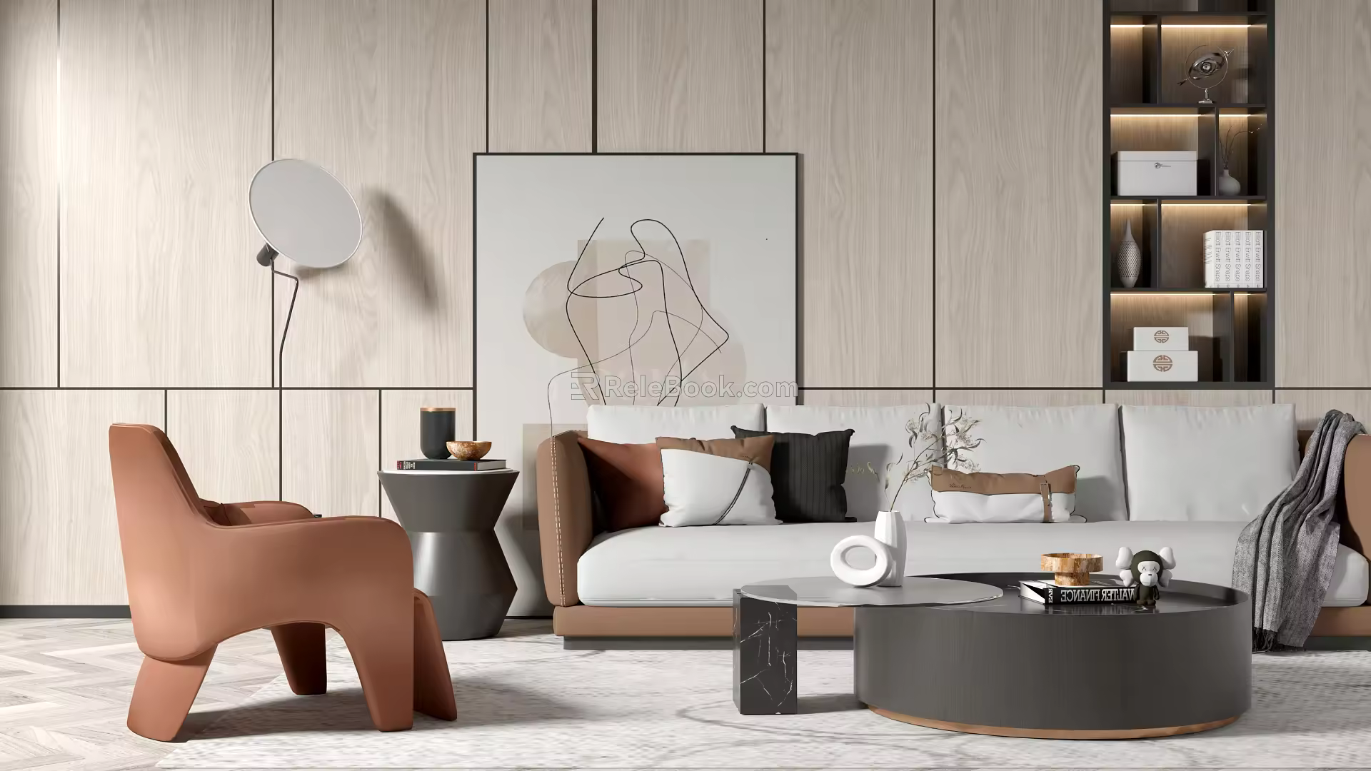 Modern Sofa Coffee Table Combination Sofa Coffee Table Combination 3d model