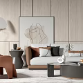 Modern Sofa Coffee Table Combination Sofa Coffee Table Combination 3d model