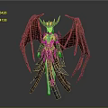 Fantasy Demon Character Design With Leather Wings Horns And Ornate Armor