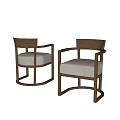 Modern Armchairs with Metal Frame Light Gray Upholstered Seats and Elegant Design
