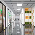 Community Friendly Convenience Service Center With Green Plants Storage Lockers And Neat Display Area